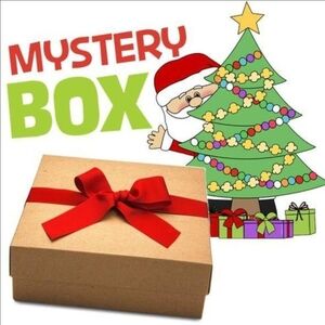 Christmas Mystery Box with Red Ribbon